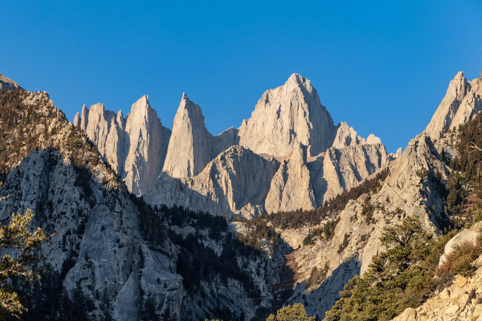 A sweeping view of peaks of Mt. Whitney