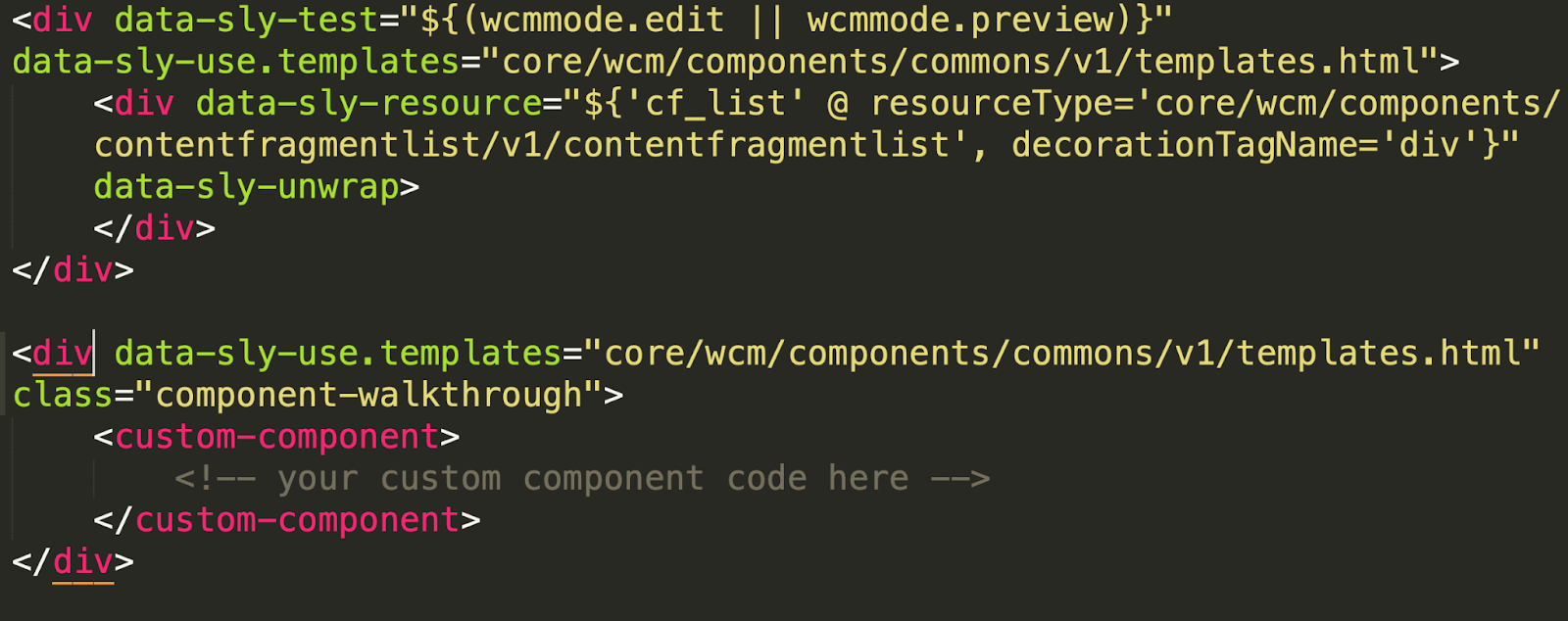 AEM component code structure