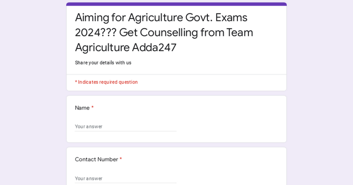 Ready go to ... https://bit.ly/3rT7EAD [ Aiming for Agriculture Govt. Exams 2024??? Get Counselling from Team Agriculture Adda247]