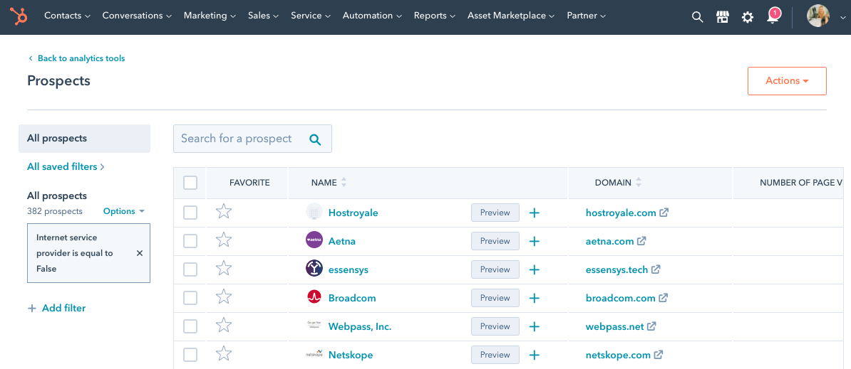 What is the HubSpot Prospects Tool
