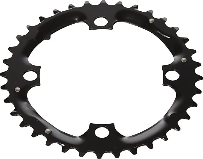 A 36T front chain ring allows you to ride downhill on your mountain bike with more control and easier pedaling.