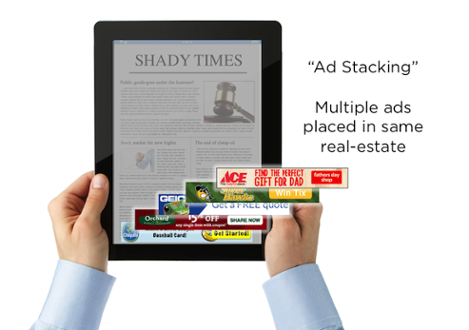 Ad Fraud Ad Stacking Example