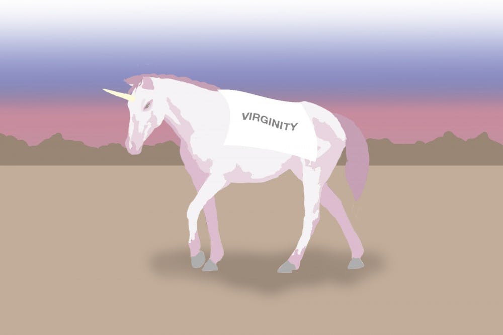 Unicorn with a virginity blanket - virginity is one of the most serious and damaging masturbation myths of all to women.