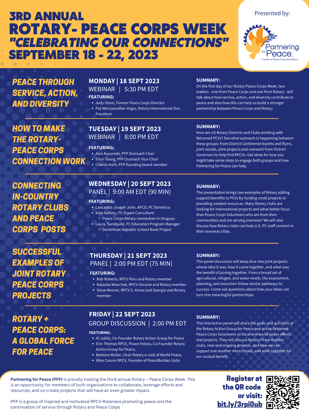 3rd Annual Rotary Peace Corps Week