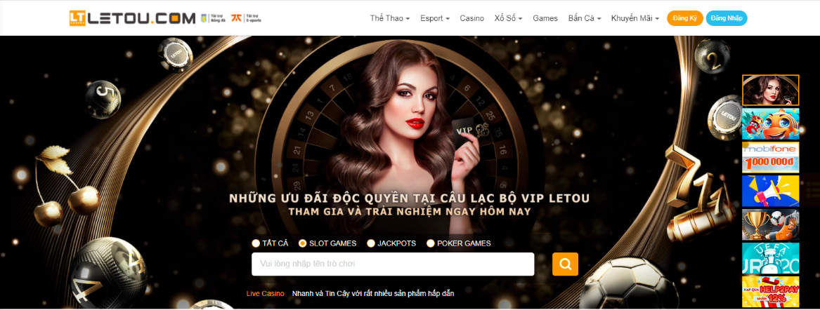 Nhà cái uy tín Letou được xếp hạng Top 13 web Casino online