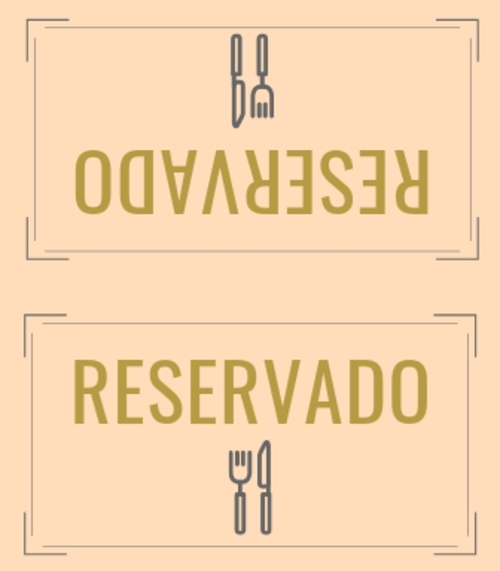 5. Placa de reservado para estabelecimentos.