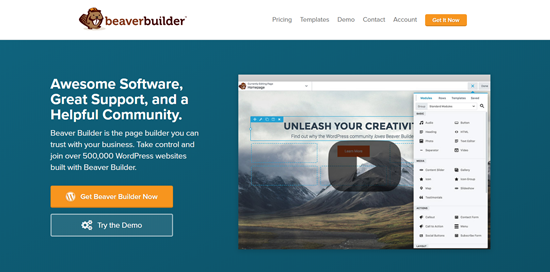 WordPress Website Builder: Beaver builder