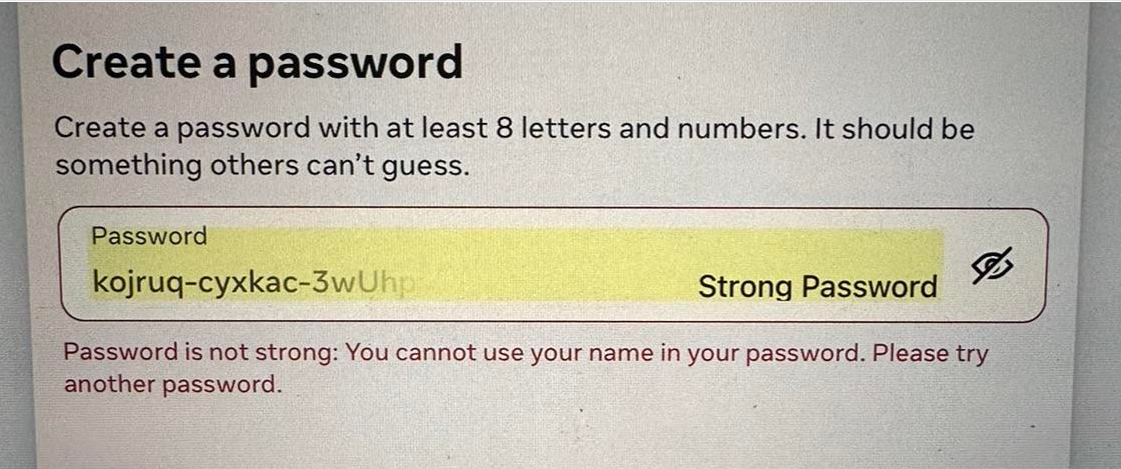 create a password