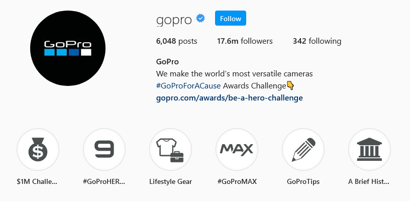 instagram brands gopro