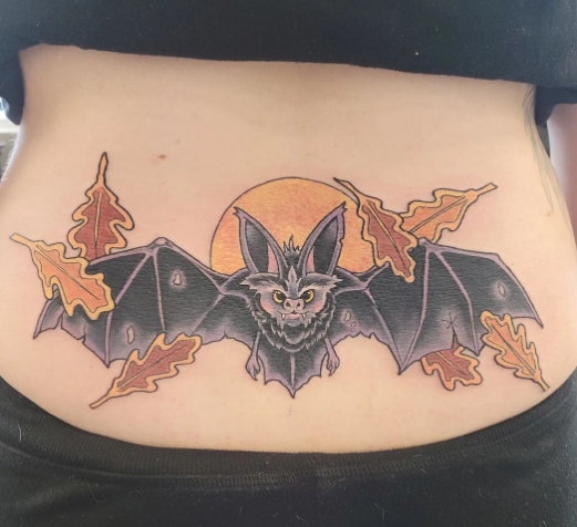 Bat Flash Lower Back Tattoo