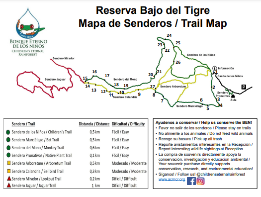 Children´s Eternal Forest Preserve Trail Map