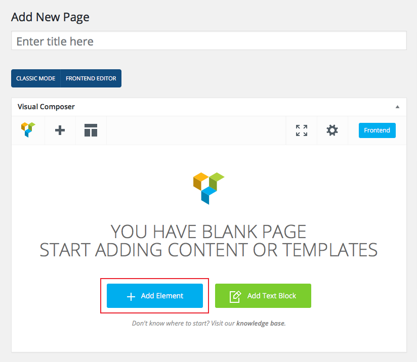 Adicionar elementos por meio do editor de back-end