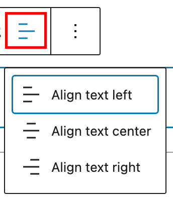 Change text alignment in Post Tags block