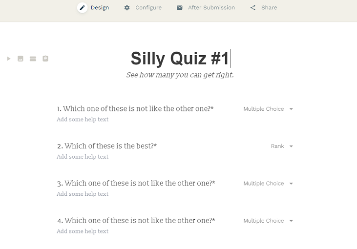 quiz template