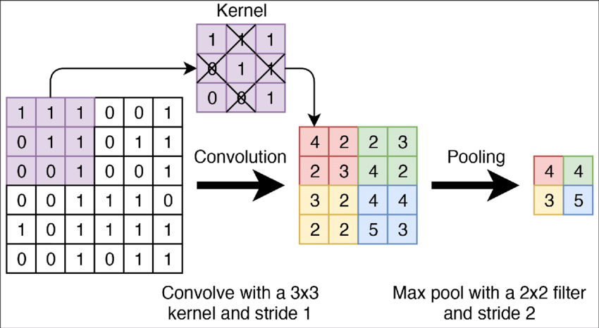 Schematic representation of a convolution-and pooling layer in a CNN. |  Download Scientific Diagram