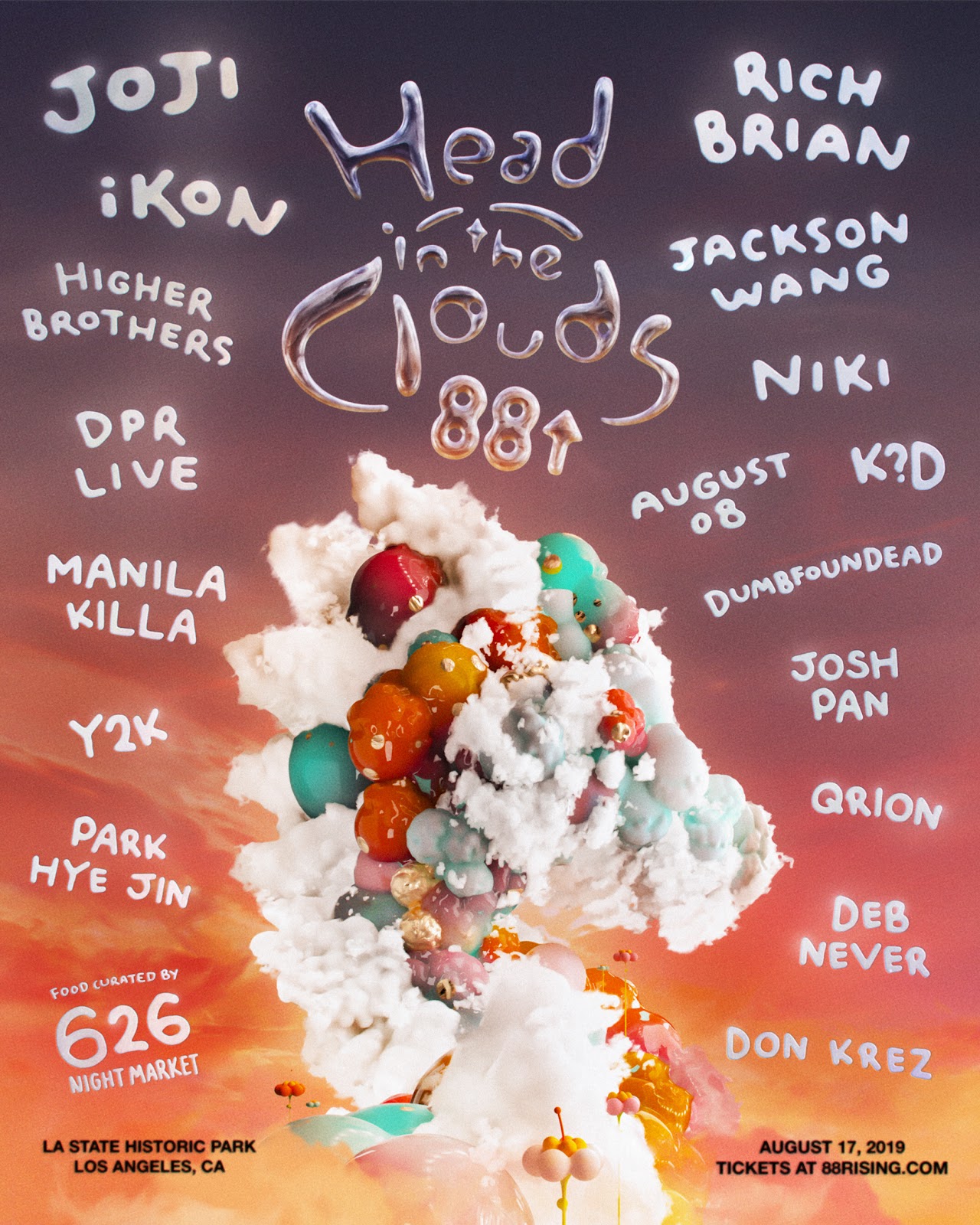 88Rising announces full lineup and new electronic stage for Head in the Clouds Festival 2019