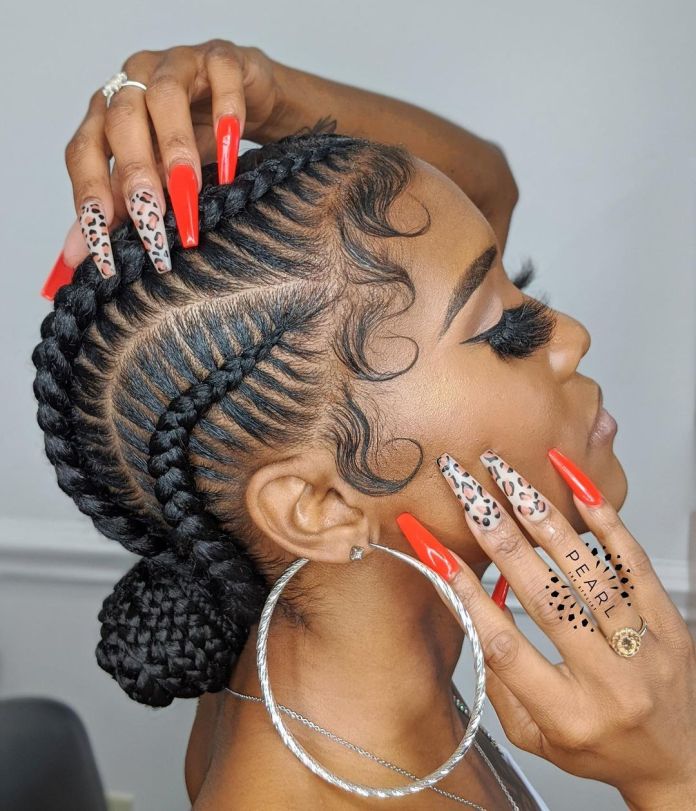 Braided Bun Cornrow Hairstyles