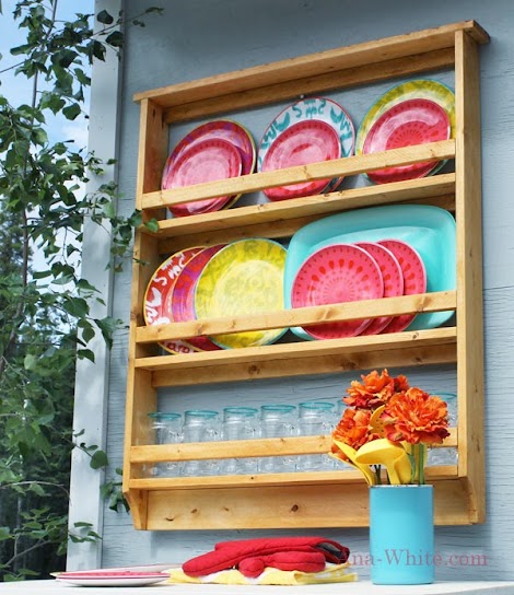 DIY Plant Wall + Kitchen Plate Rack