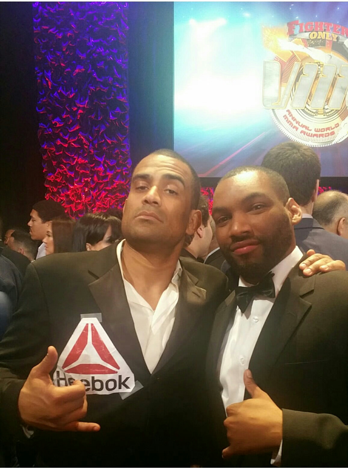 Derek Moody with Renato Laranja, 8th Annual Fighters Only World MMA Awards.