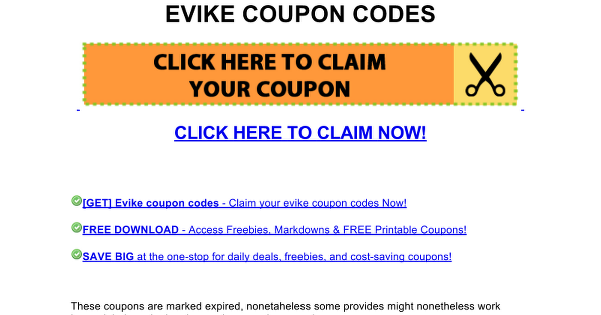 evike coupon codes Google Docs