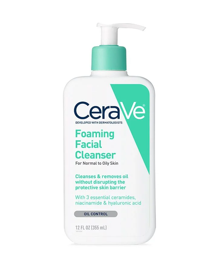 CeraVe foaming facial cleanser for normal to oily skin. Skincare routine for oily skin - Shop Journey