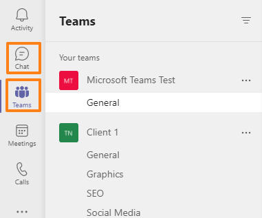 Chat messaging in Microsoft Teams.
