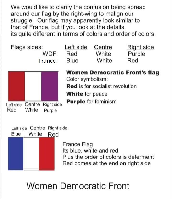The statement by WDF clarifying the French flag controversy