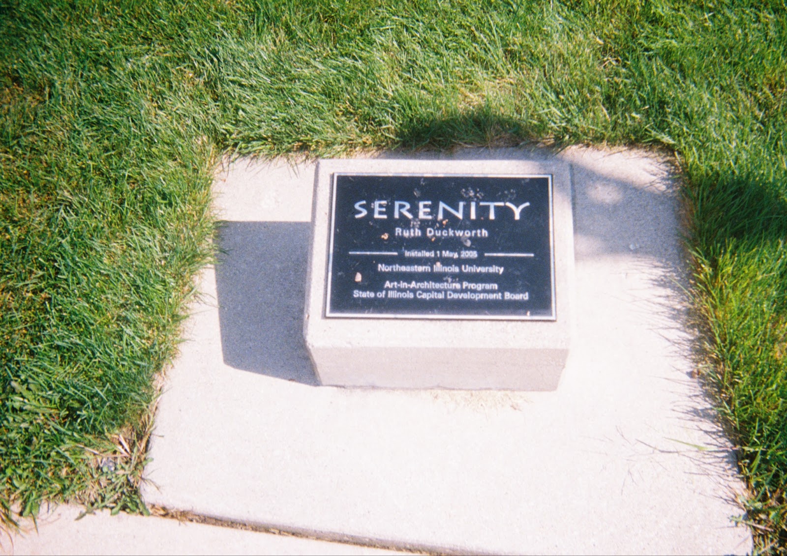 Image: Plaque of Serenity, 2005. Photo by the author.