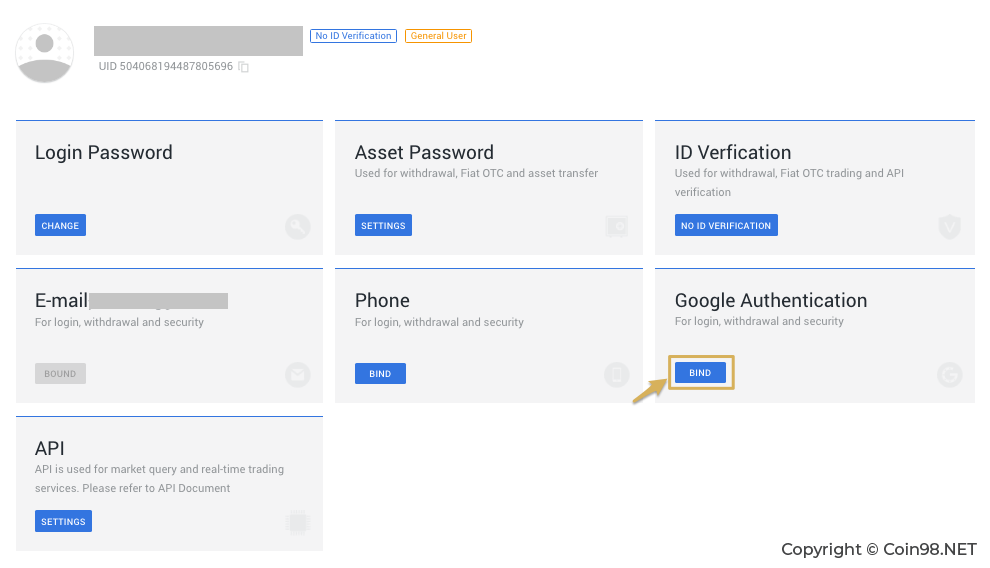 bind google authentication