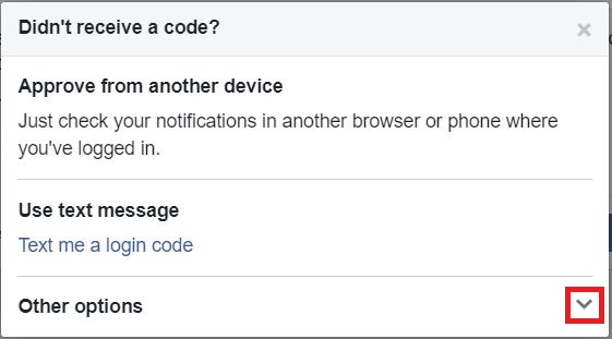 bypass Facebook two factor authentication