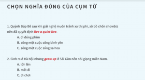 bài tập cụm từ sách hack não
