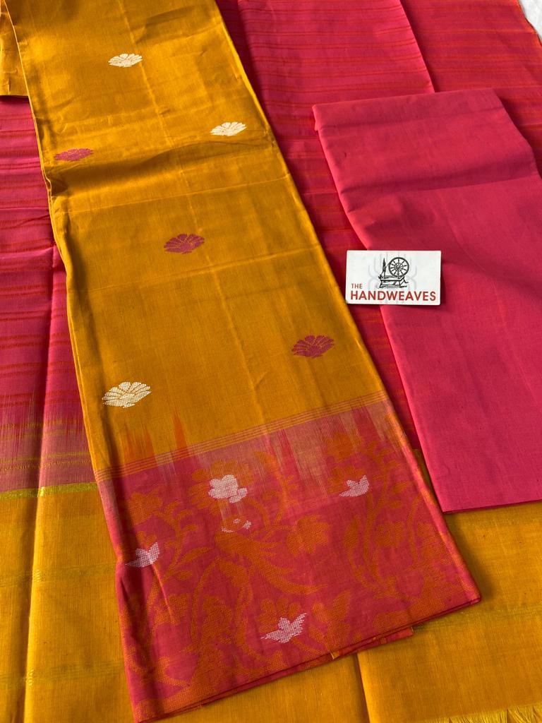 Mangalagiri handloom cotton butta dress material