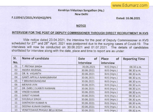 KVS recruites teachers and proffesors from different states to provide quality education.
