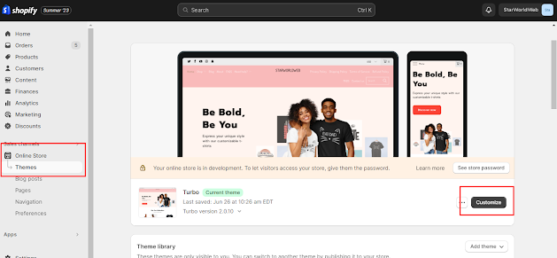 how to customize theme in shopify