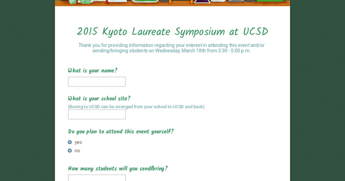 2015 Kyoto Laureate Symposium at UCSD