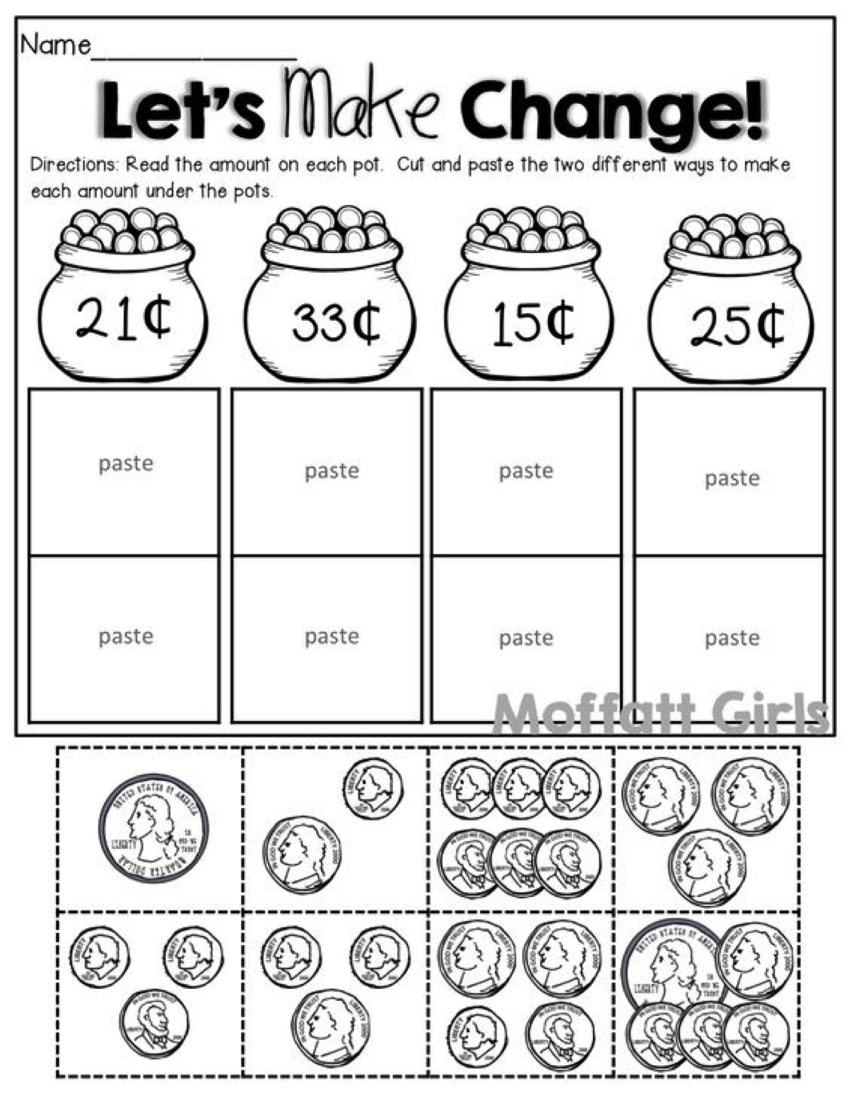 2nd grade learning to count change lesson plan and powerpoint oer 