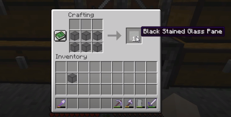 How To Make Black Stained Glass Pane: Minecraft Recipe