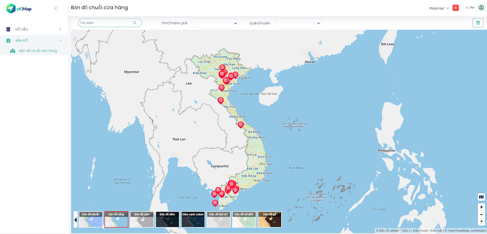 sử dụng google maps tìm kiếm cửa hàng
