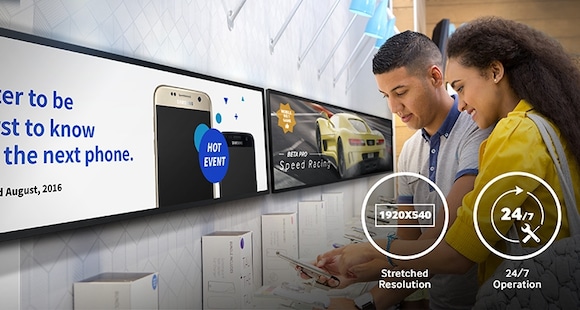 Maximise space and optimise content with Samsung SMART Signage solutions