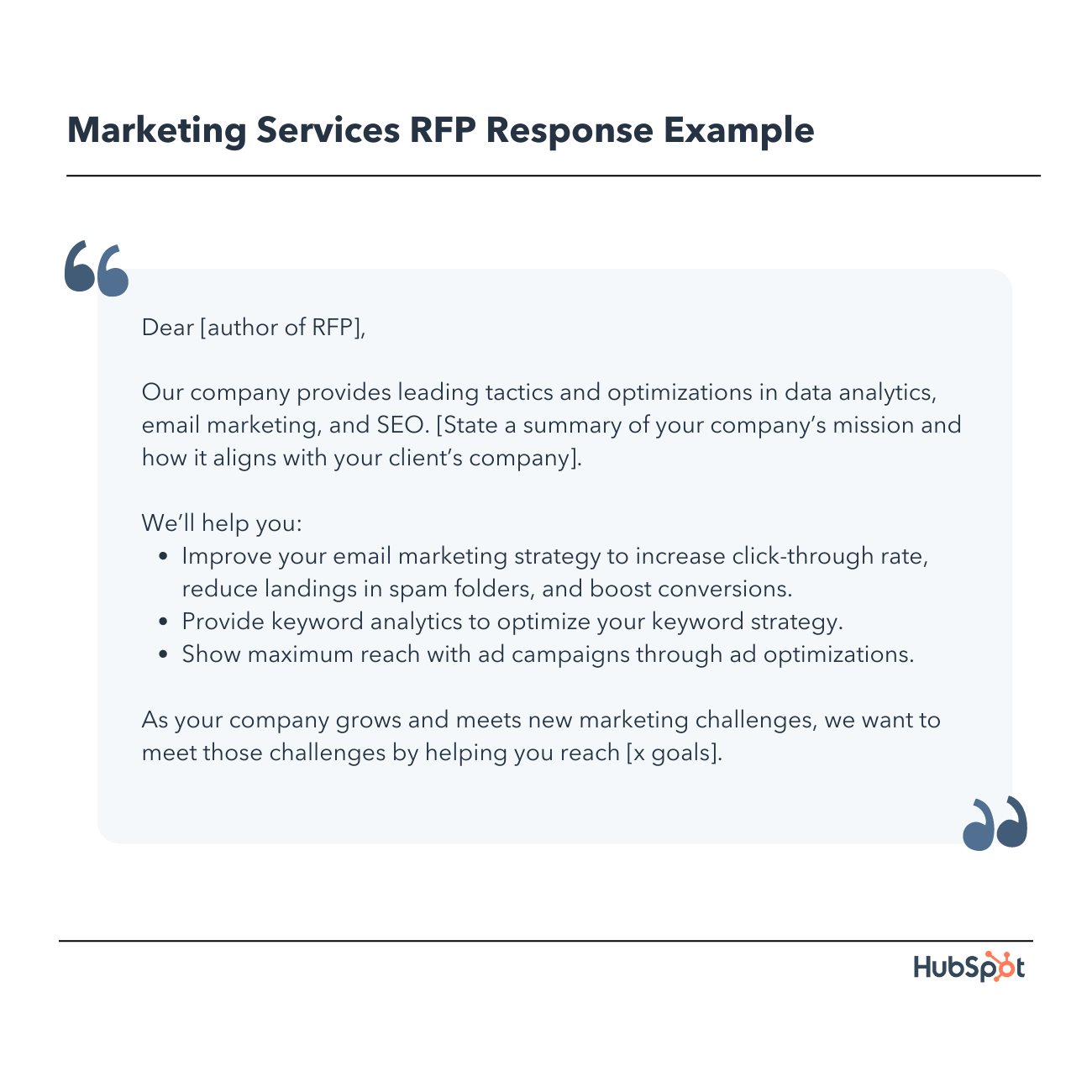 Marketing Services RFP Response