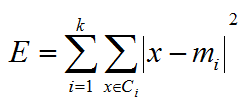 k-means clustering formula