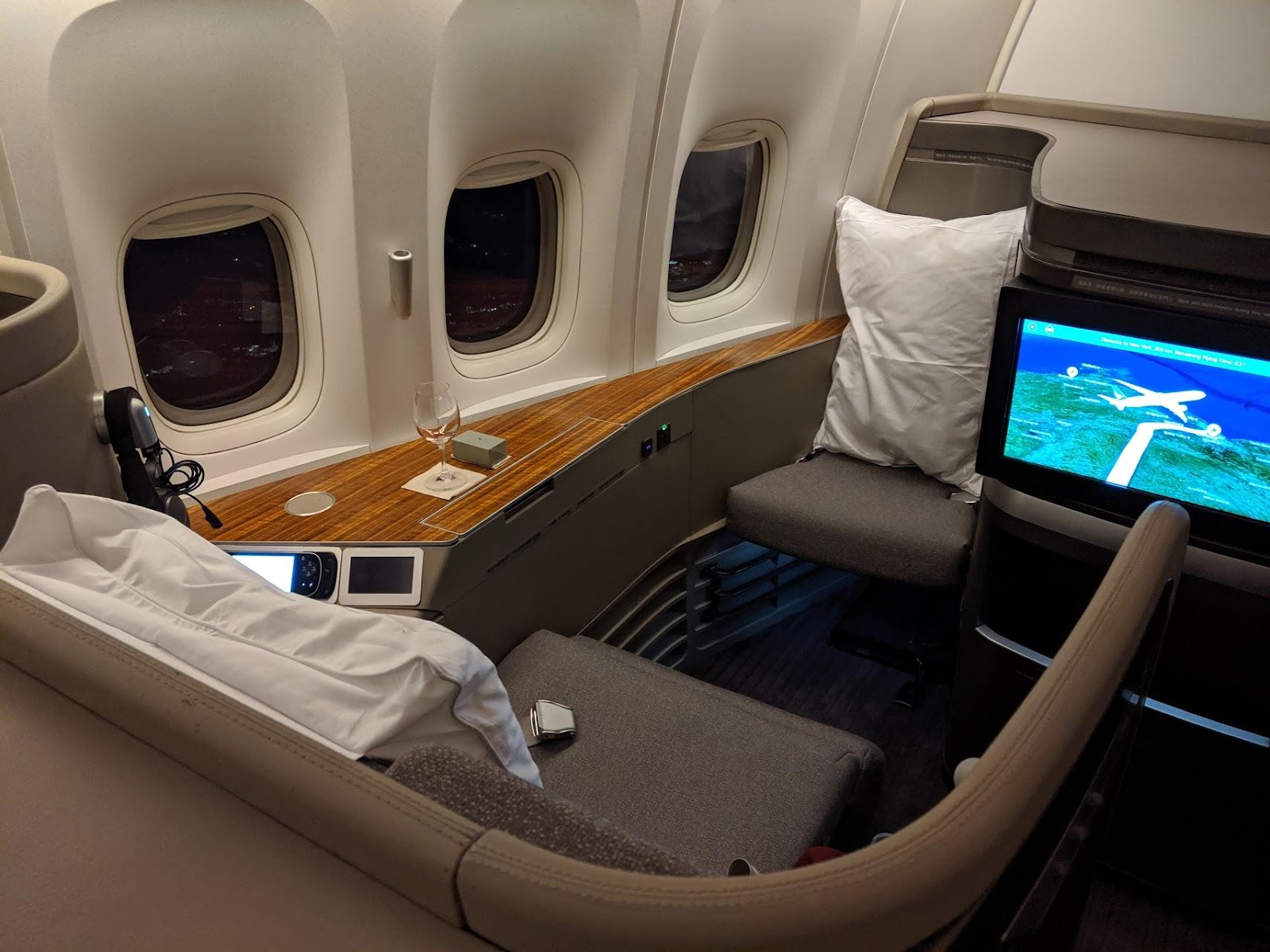Cathay Pacific First Class Seat 1A