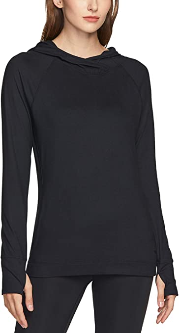 TSLA Women's Long Sleeve Running Hoodie, Lightweight Sports Sweatshirt, Active Performance Hooded Pullover T-Shirts