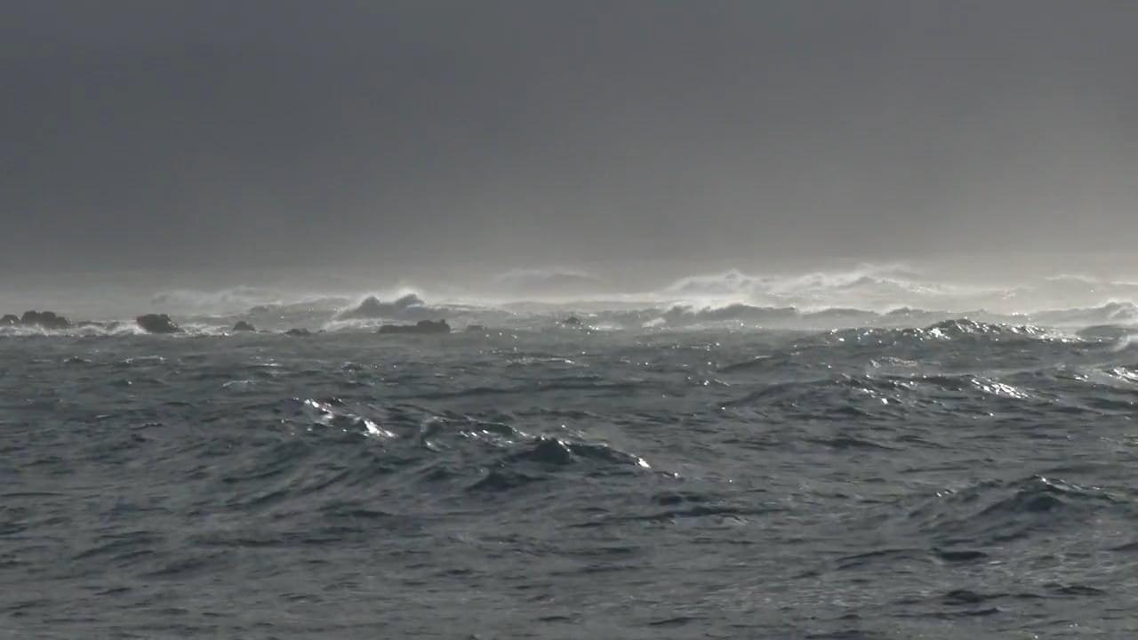 Rough seas during storms