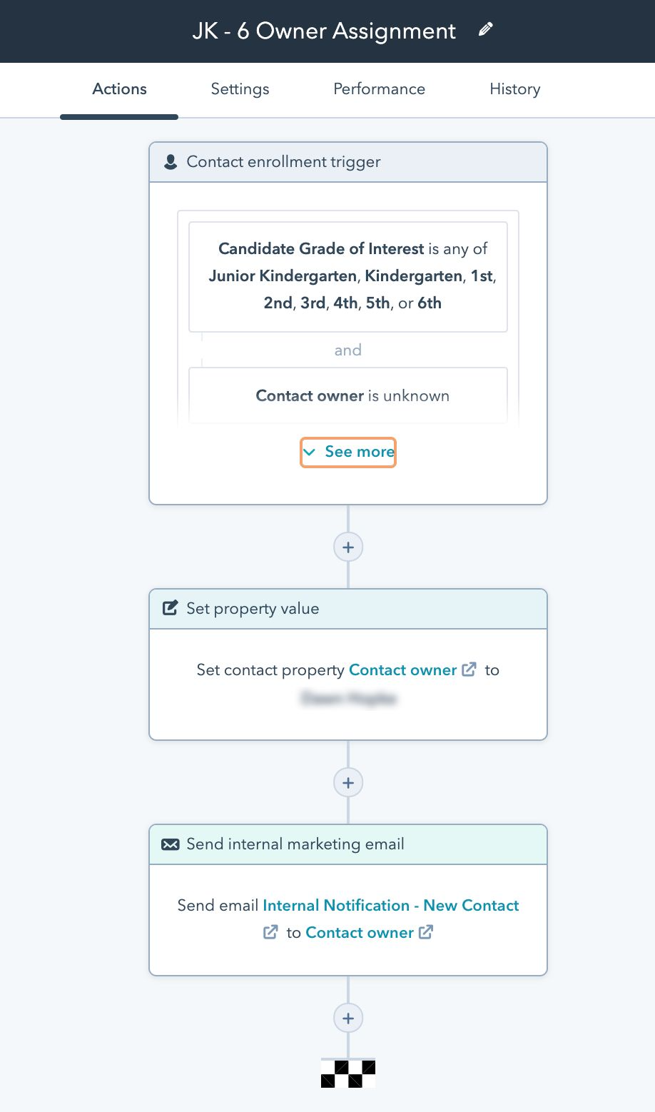 a commflow based on candidate grade of interest