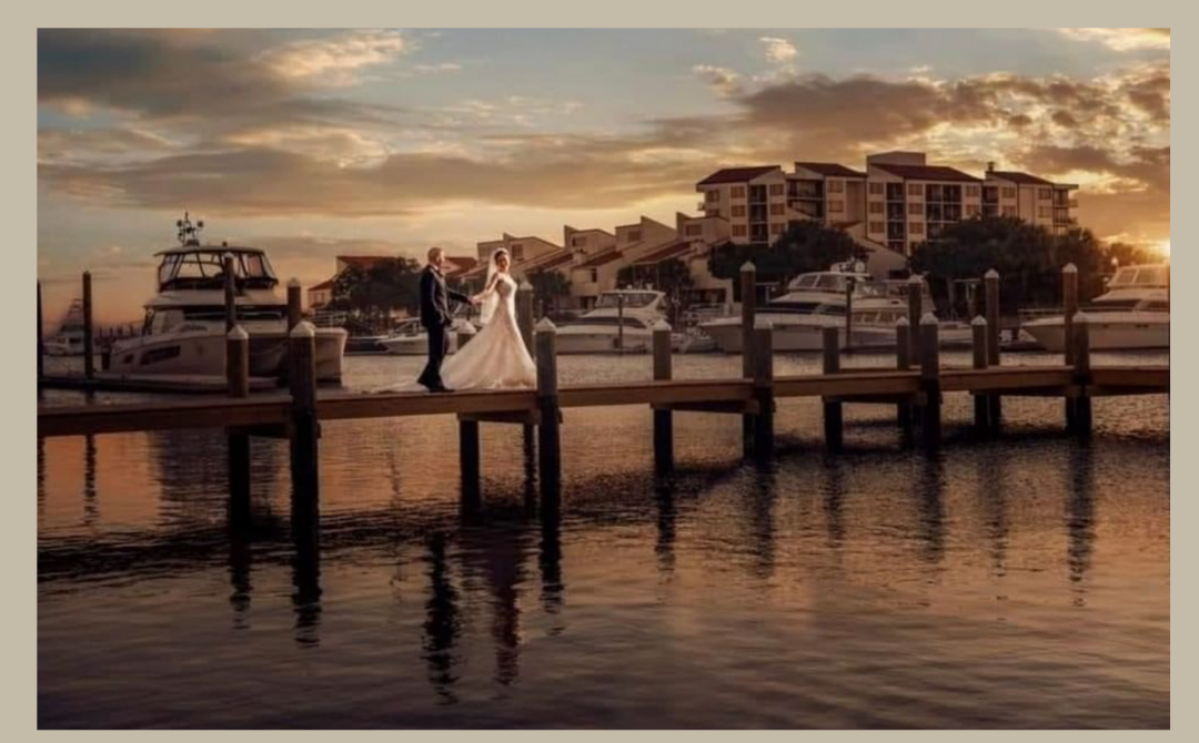 Pick the perfect location and date for your Wedding in downtown on Palafox St in Pensacola, FL on the waterfront and here is an October Wedding Venue couple
  