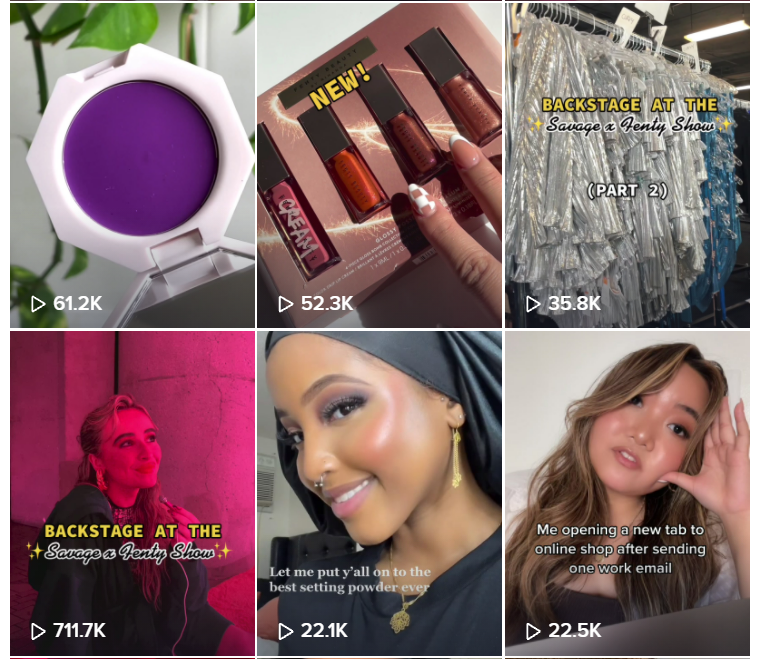 Best Beauty & Skincare brands on Social Media Fenty Beauty