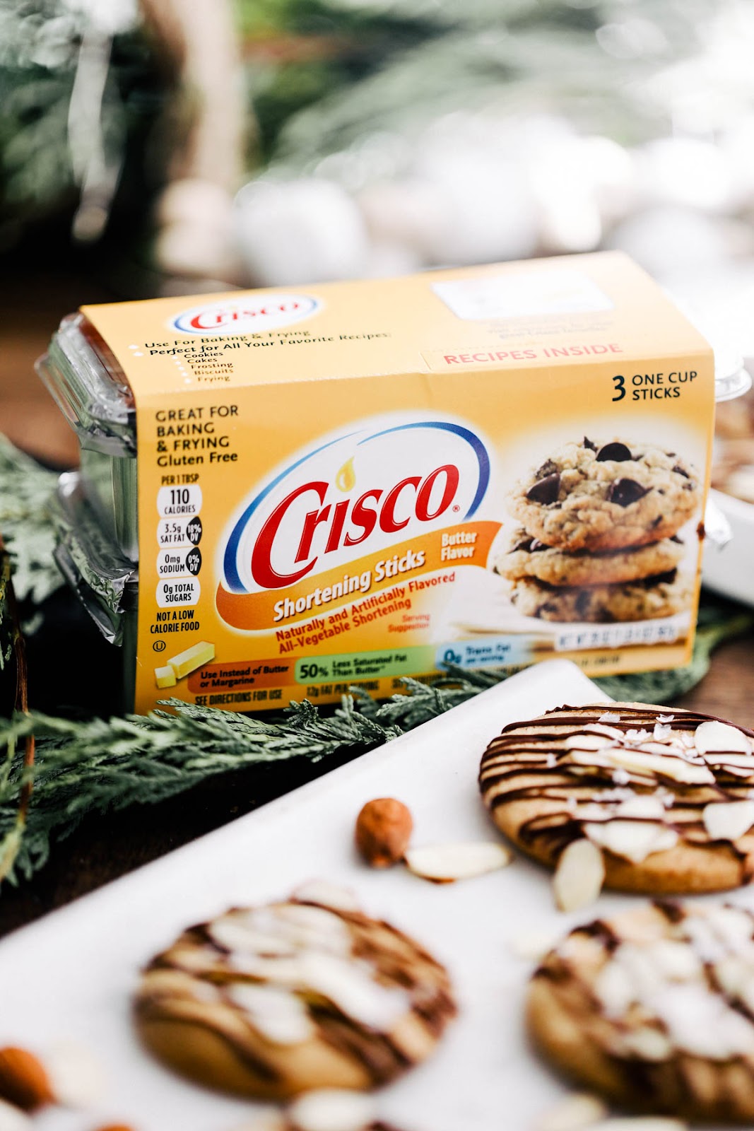 Crisco used to make cookies in packaging. 