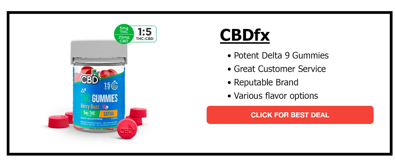 CBDfx Delta 9 Gummies