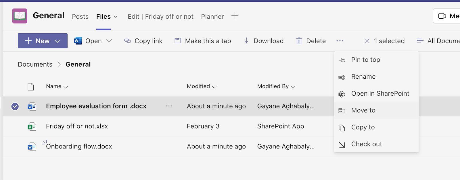 move files in microsoft teams